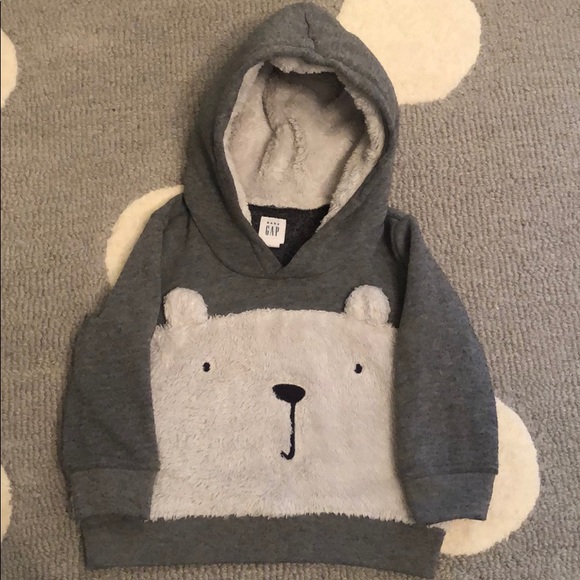Baby Gap two piece bear grey jogging suit - Picture 1 of 4